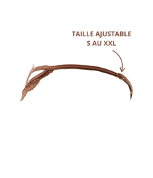 String taupe en dentelle avec bijou cœur doré - PA02MBRW